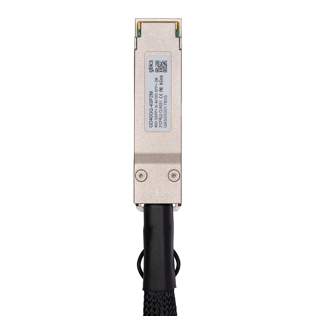 FG-TRAN-QSFP-4XSFP-5 - Fortinet Compatible 5m 40G QSFP+ to 4x10G SFP+ Passive Direct Attach Copper Breakout Cable