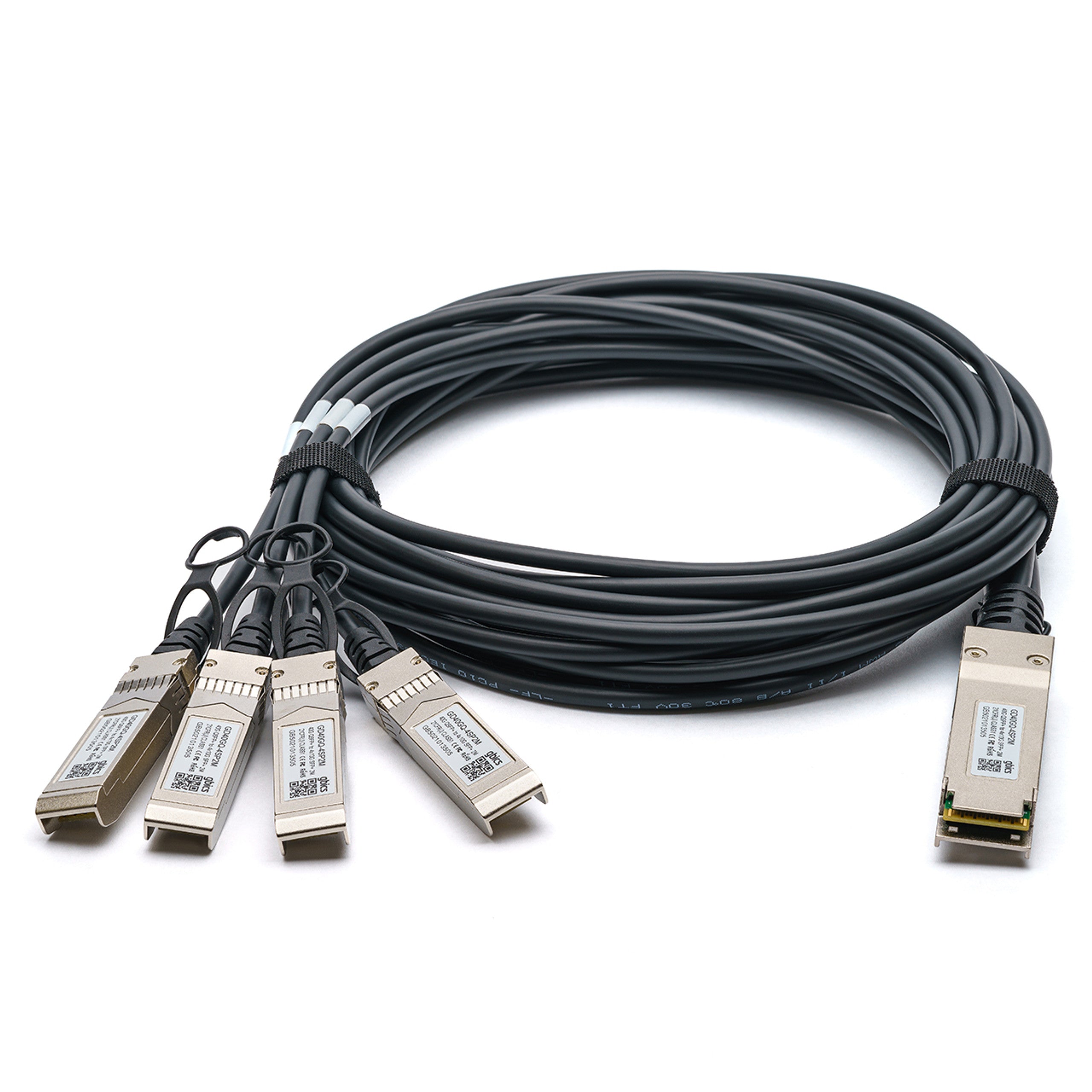 02310MUK - Huawei Compatible 1 Metre 40G QSFP+ to 4x10G SFP+ Passive Direct Attach Copper Breakout Cable