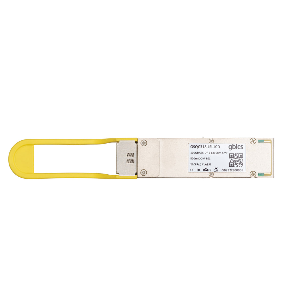 100GBASE-DR-S Codable QSFP28 Single Lambda 1310nm 500m DOM Duplex LC SMF Optical Transceiver Module