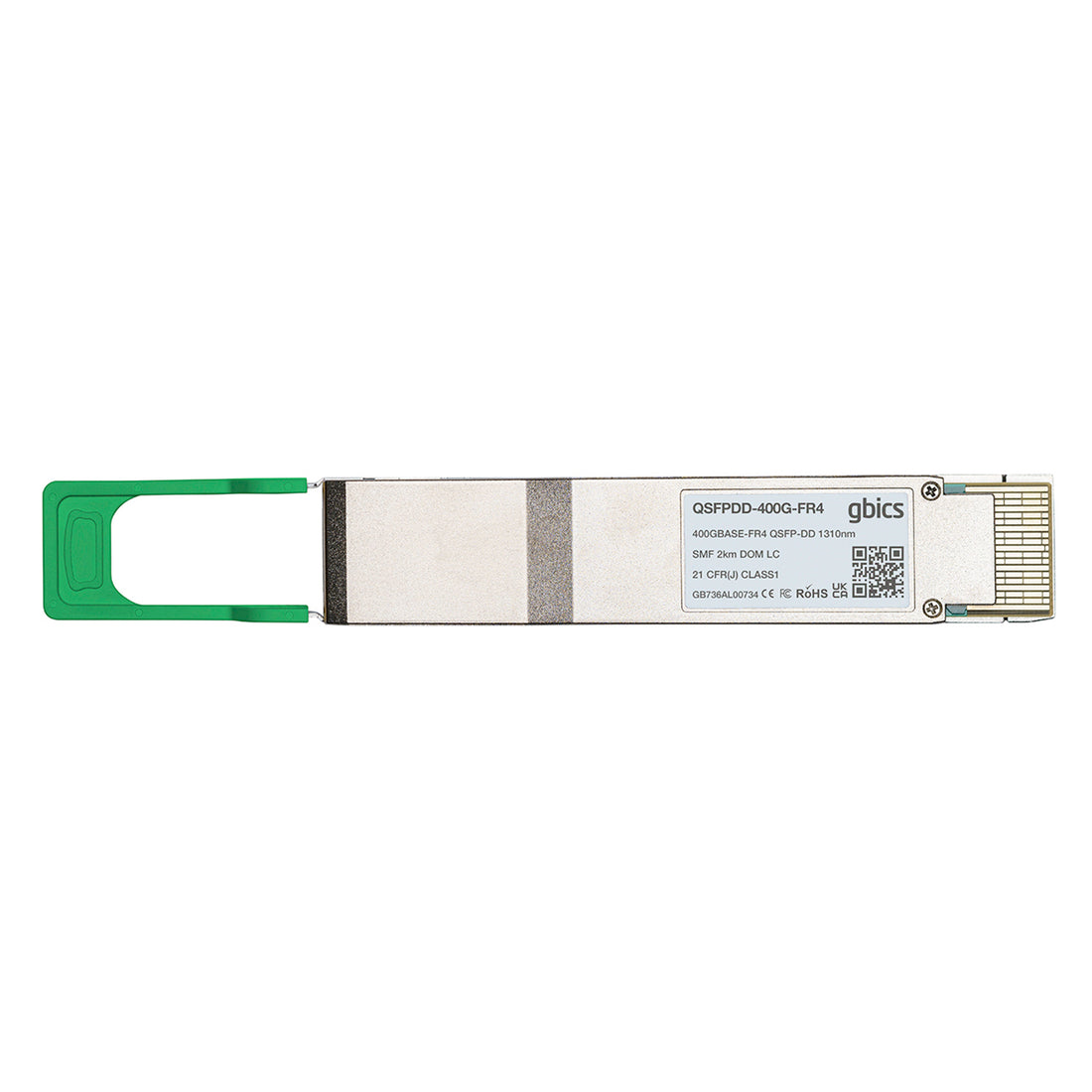 FN-TRAN-QSFPDD-FR4 Fortinet Compatible 400GBASE-FR4 QSFP-DD PAM4 1310nm 2km DOM LC SMF Transceiver Module