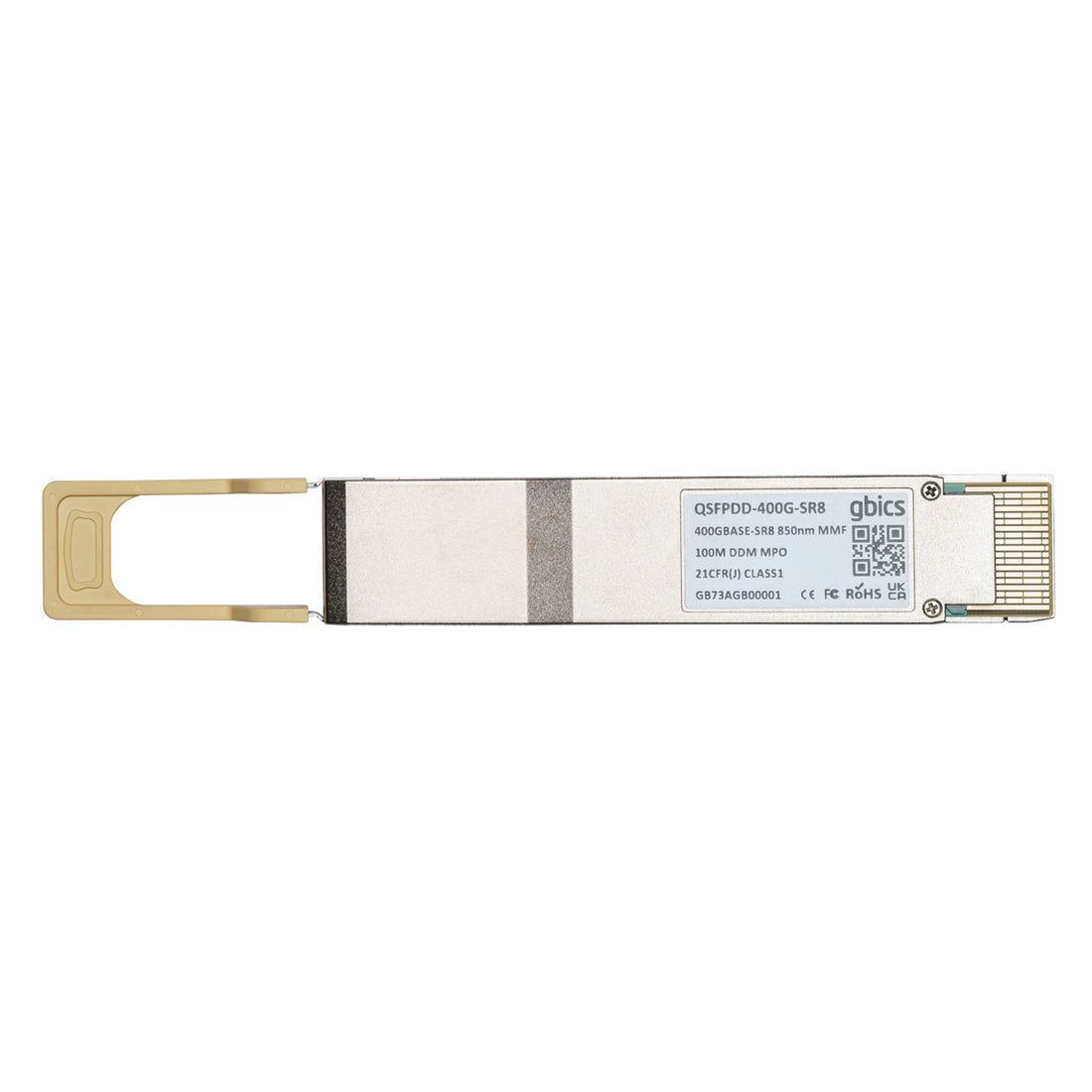 T-DQ8FNS-N00-M NVIDIA Compatible 400GBASE-SR8 QSFP-DD PAM4 850nm 100m DOM MTP/MPO-16 APC MMF Transceiver Module